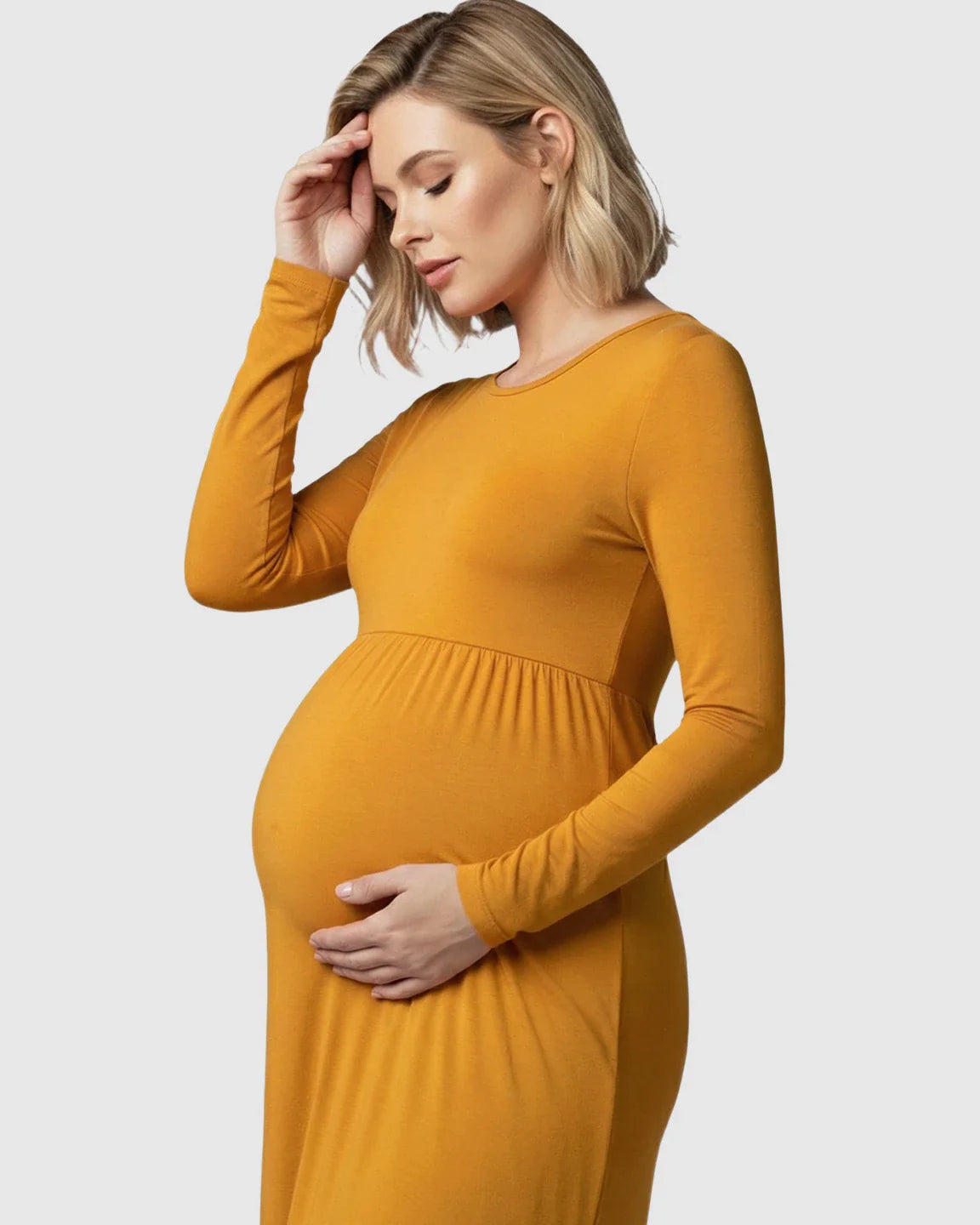 Bump Society – The Comfort Collection: Empire Waist Fitted Maternity Photoshoot Dress