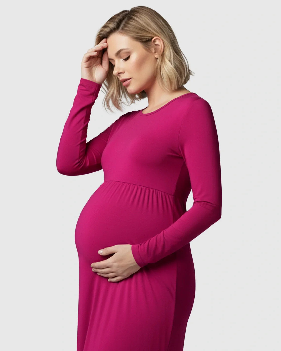 Bump Society – The Comfort Collection: Empire Waist Fitted Maternity Photoshoot Dress