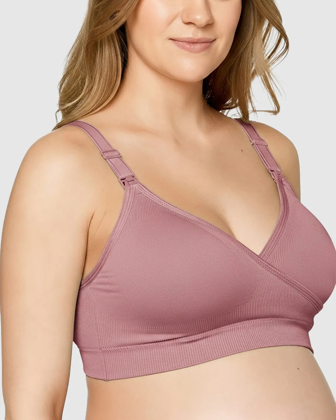 Bump Society – The Nursing Collection: Seamless Front-Open Soft Stretch Nursing Bra