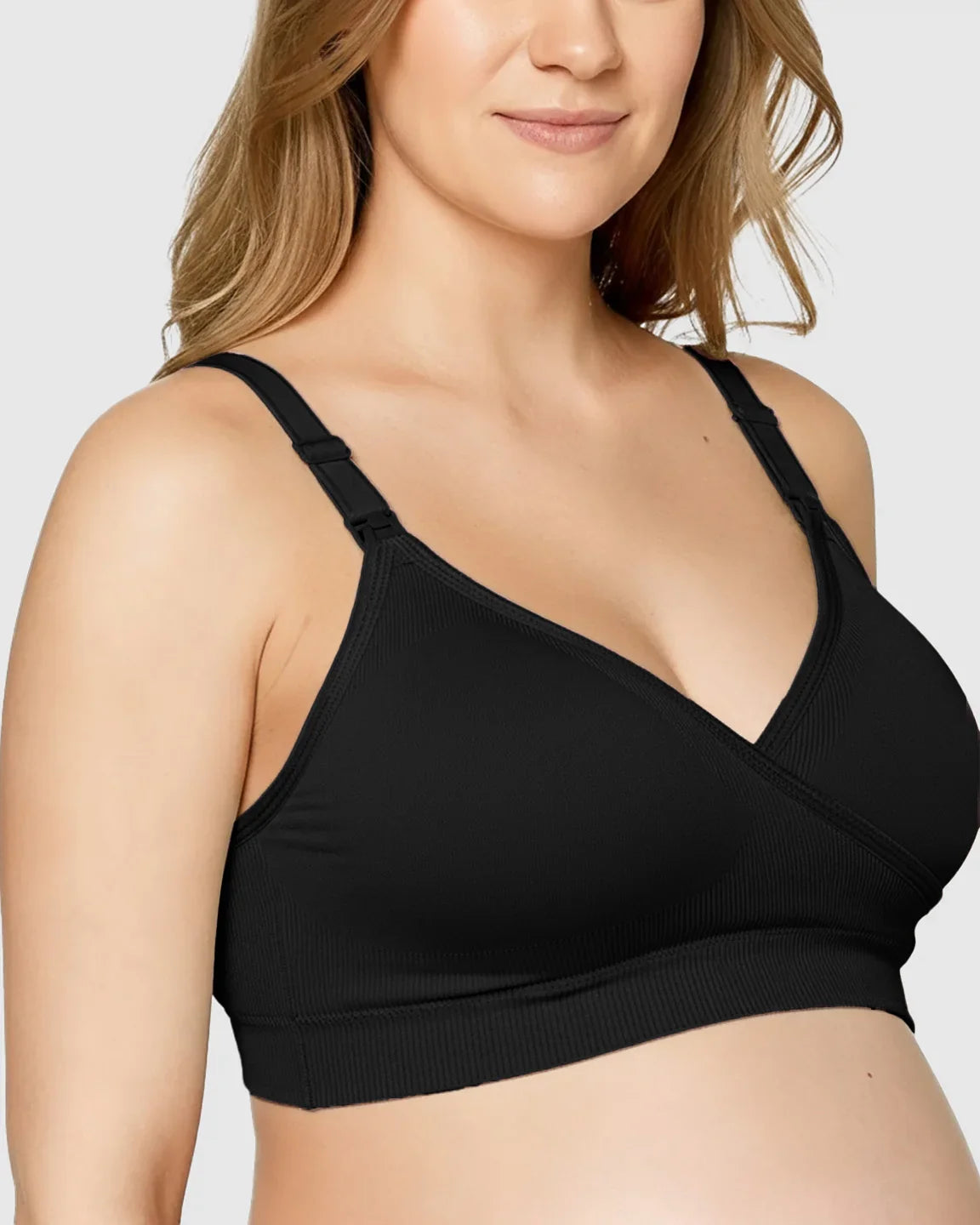 Bump Society – The Nursing Collection: Seamless Front-Open Soft Stretch Nursing Bra