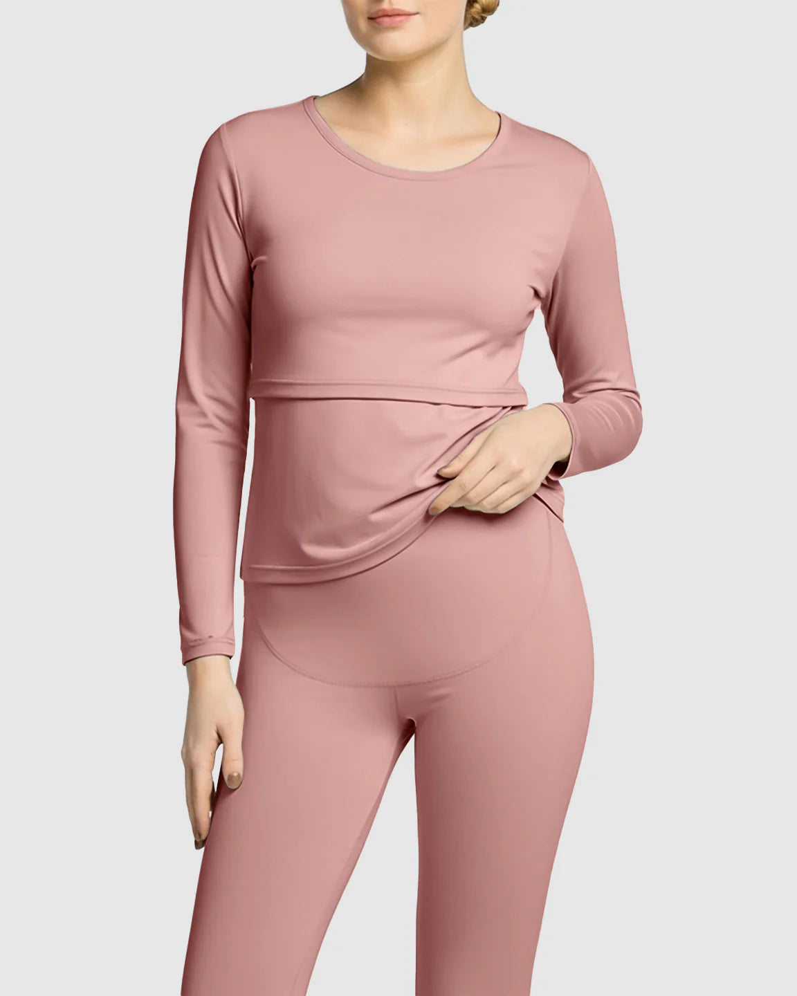 Bump Society – The Nursing Collection: Thick Cotton Nursing Maternity Pajama Set