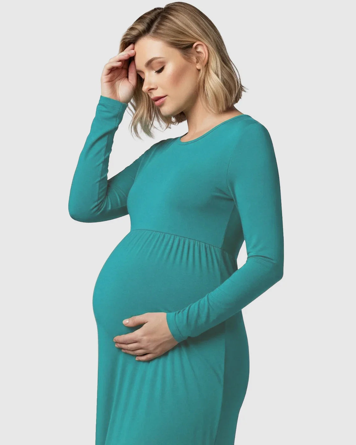 Bump Society – The Comfort Collection: Empire Waist Fitted Maternity Photoshoot Dress