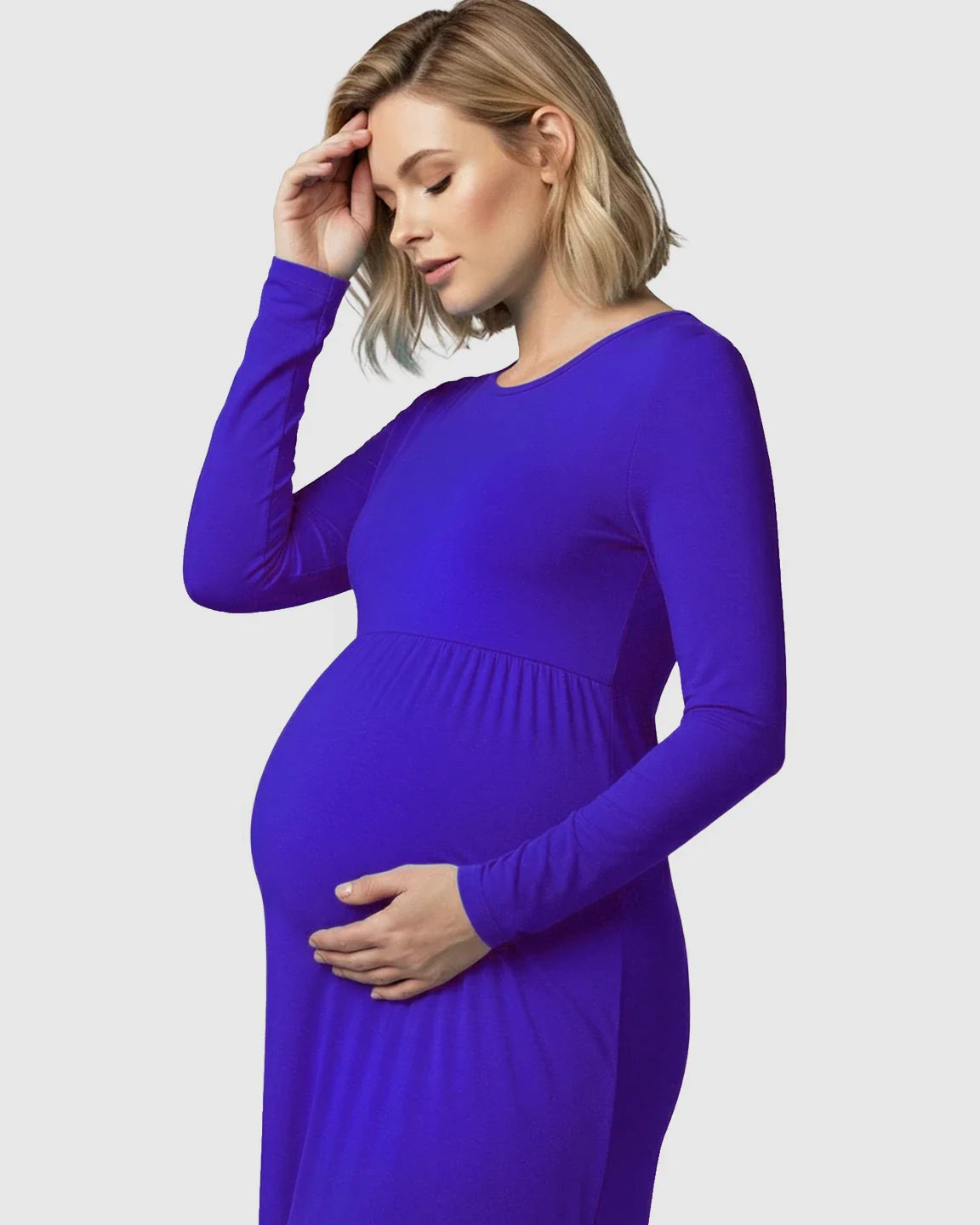 Bump Society – The Comfort Collection: Empire Waist Fitted Maternity Photoshoot Dress