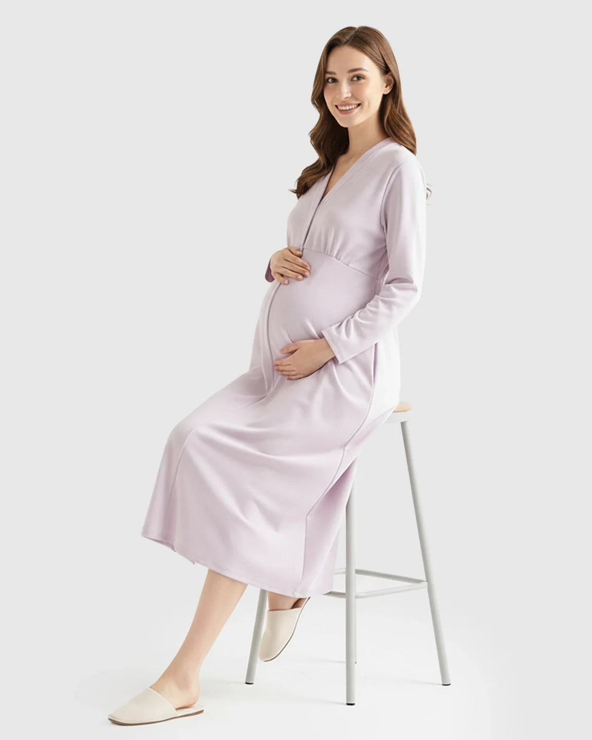 Bump Society – The Nursing Collection: Button Front Babydoll Nursing Dress