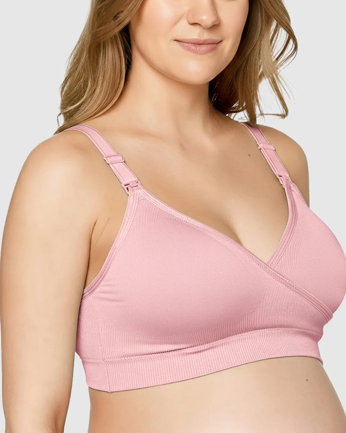 Bump Society – The Nursing Collection: Seamless Front-Open Soft Stretch Nursing Bra