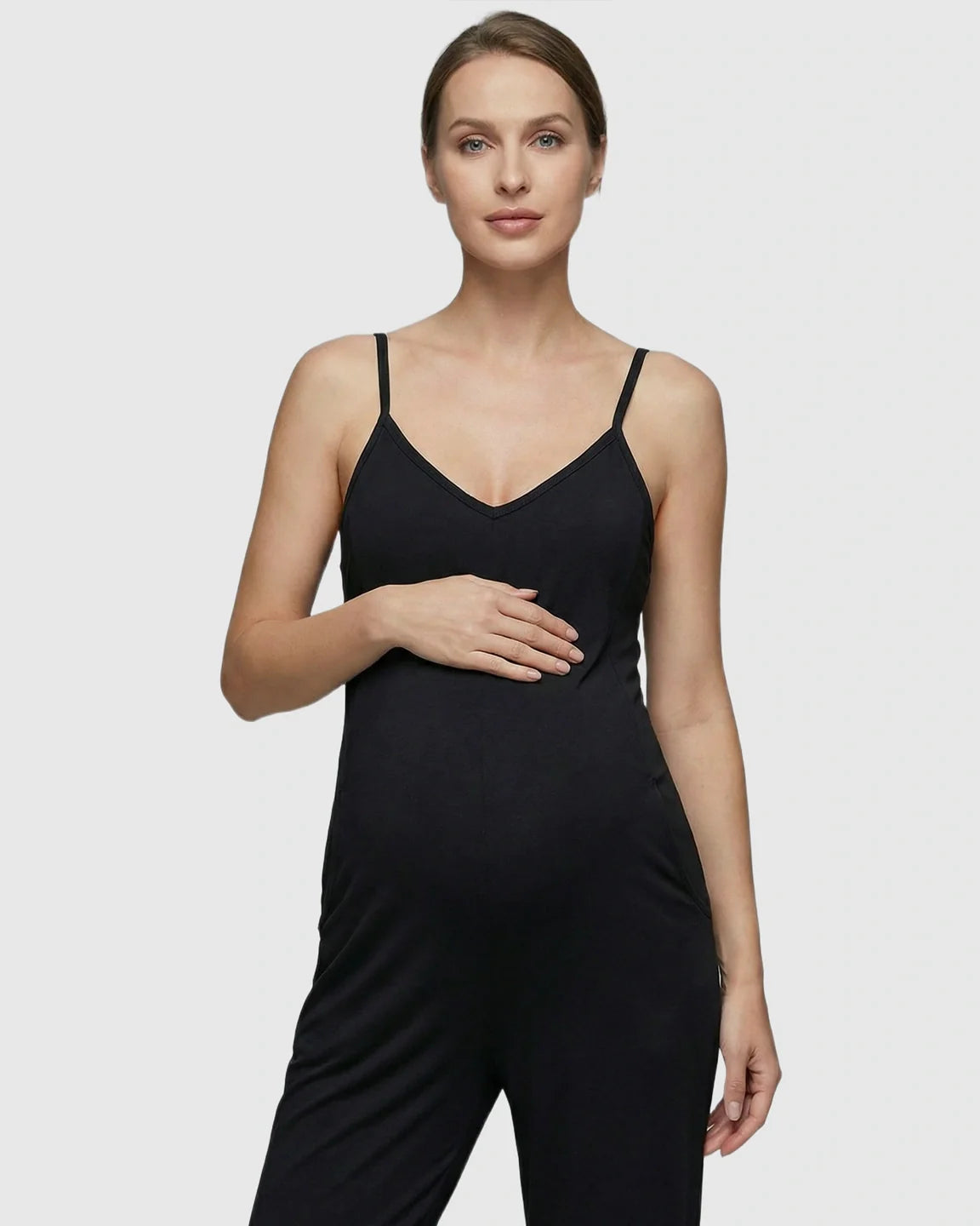 Bump Society – The Comfort Collection: Spaghetti Straps Everyday Maternity Jumpsuit