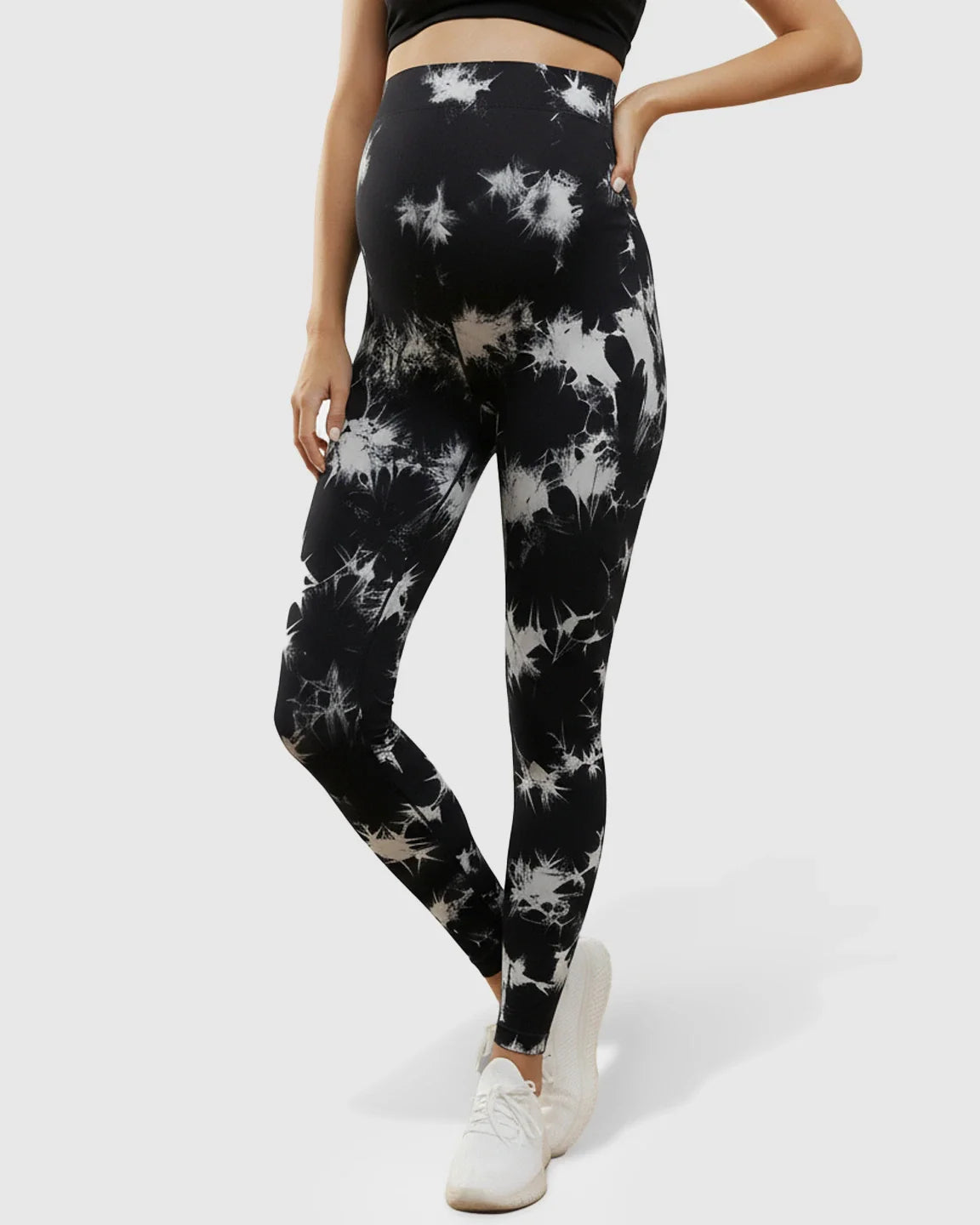 Bump Society – The Comfort Collection: High-Waisted Tie-Dye Maternity Leggings