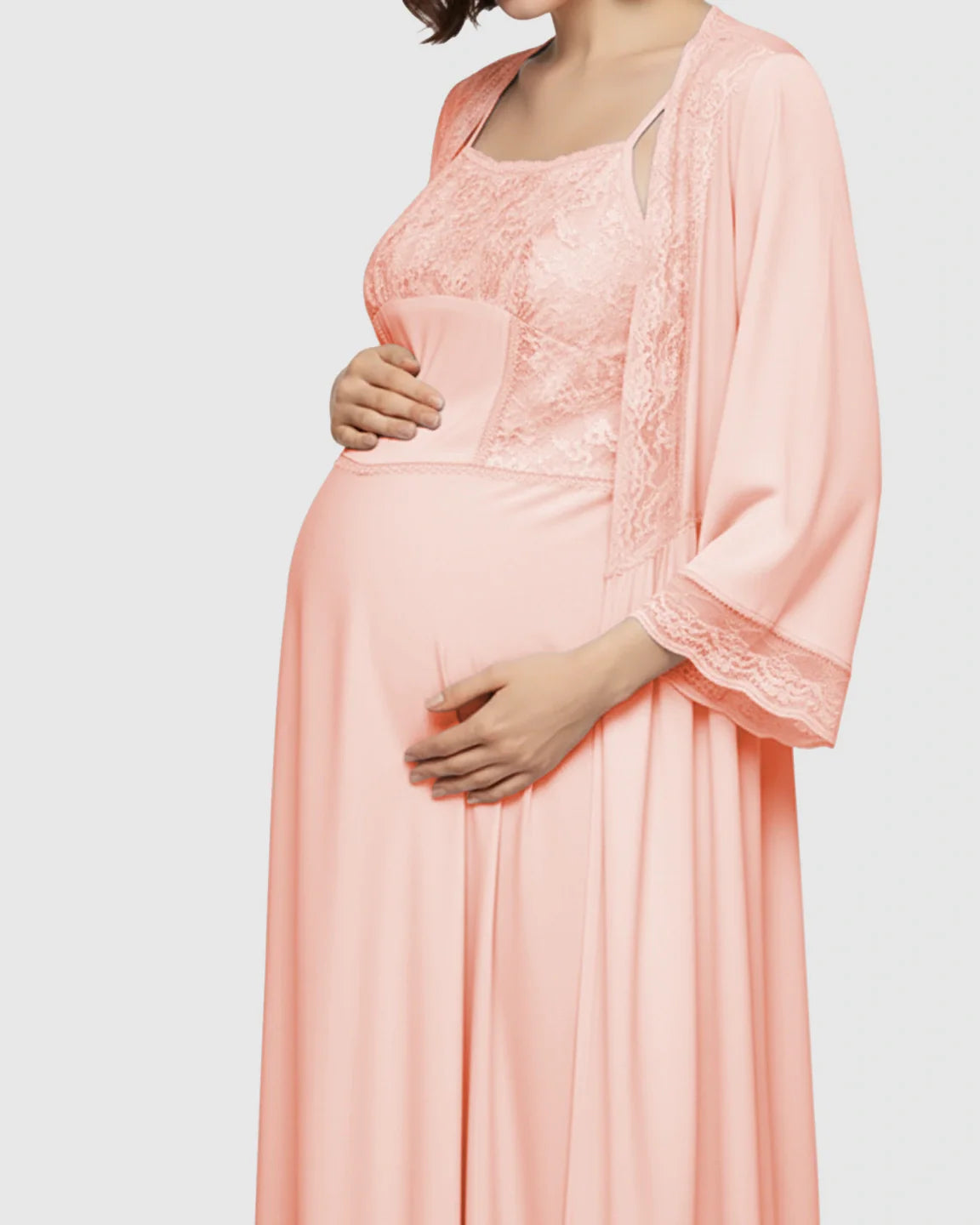 Bump Society – The Comfort Collection: Elegant Lace Loose Fit Maternity Loungewear Set