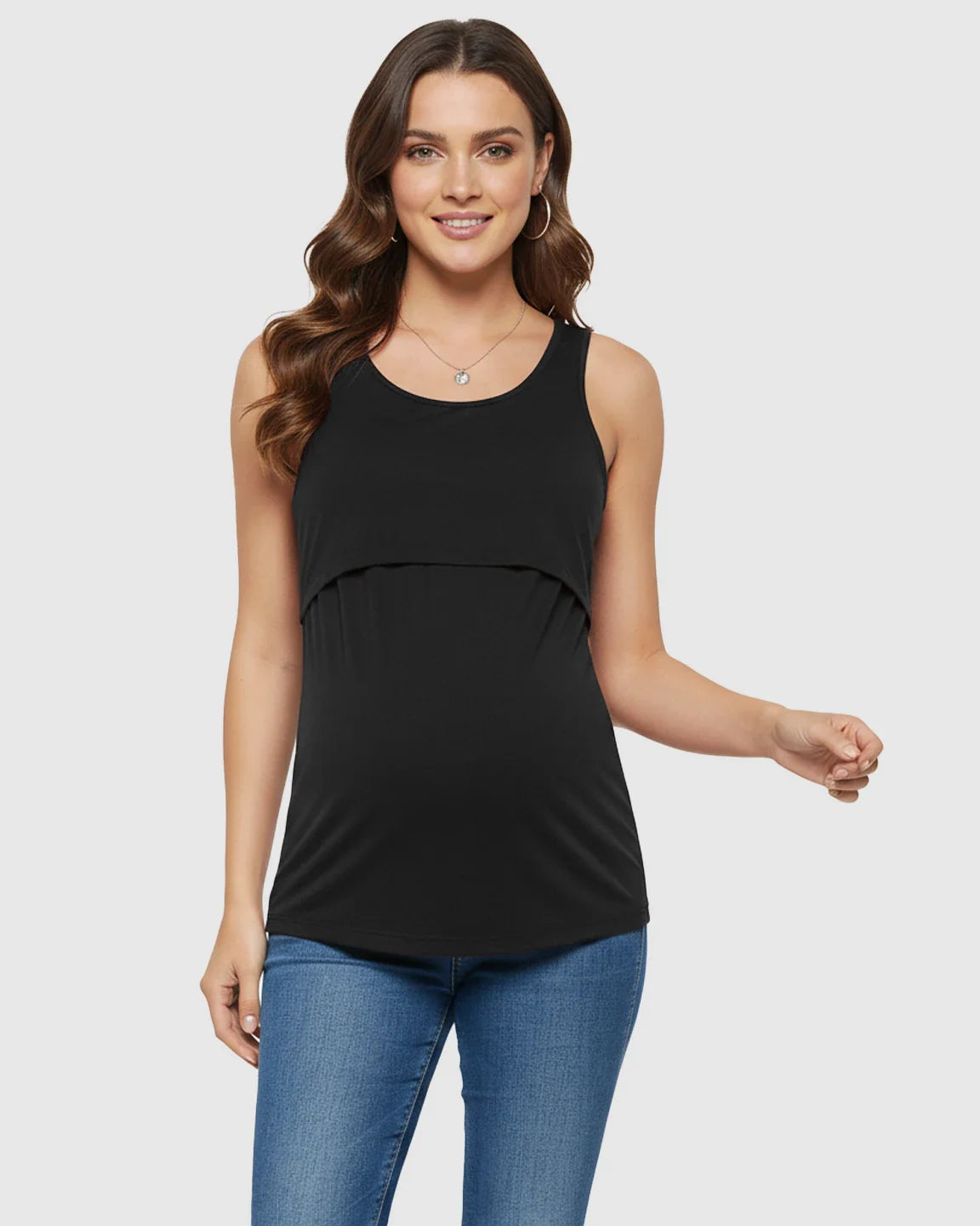 Bump Society – The Nursing Collection: Pull-Up Nursing Access Loose Fit Tank Top