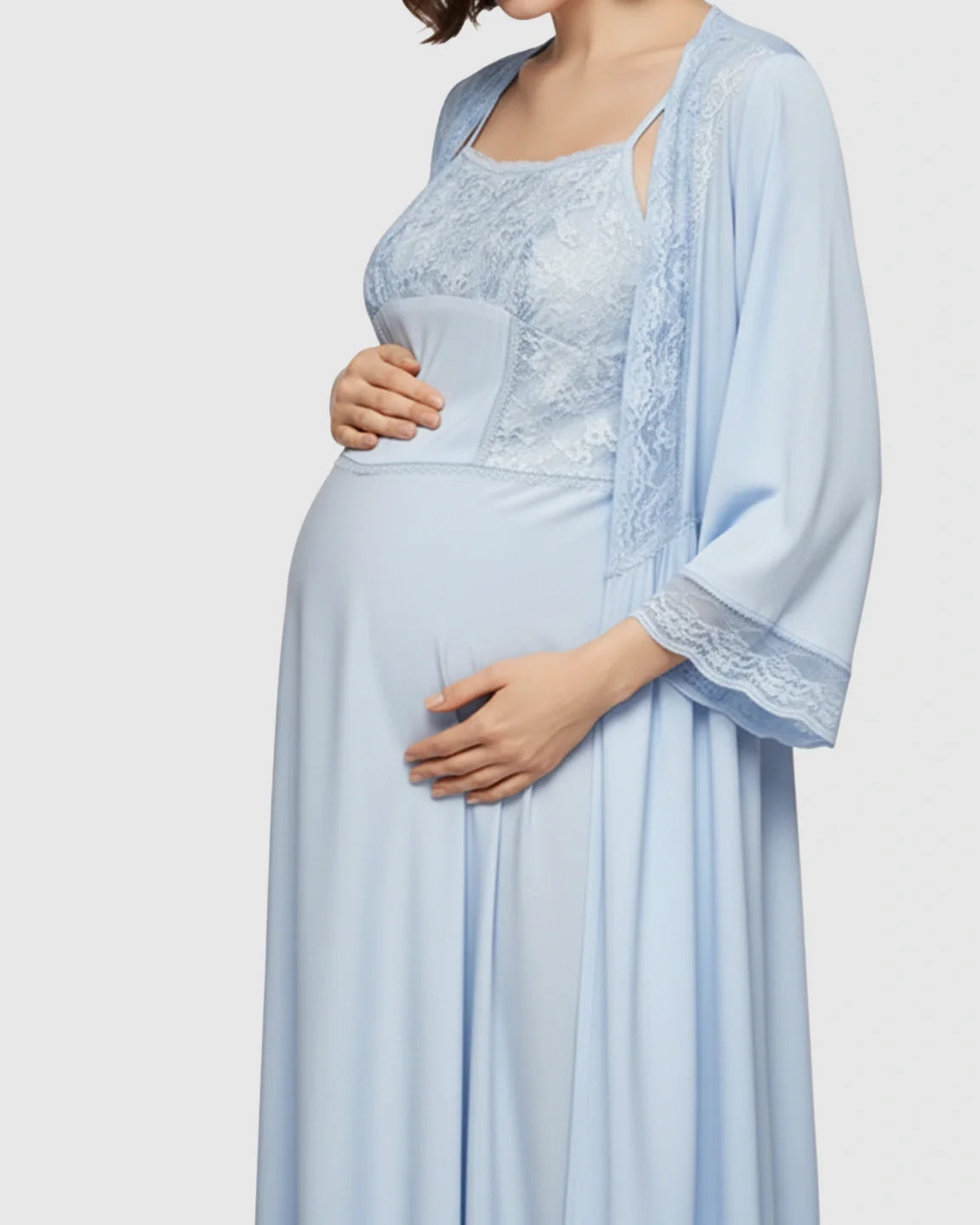 Bump Society – The Comfort Collection: Elegant Lace Loose Fit Maternity Loungewear Set
