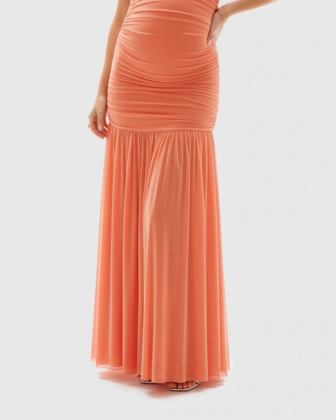 Bump Society – The Comfort Collection: Ruched One-Shoulder Maternity Gown