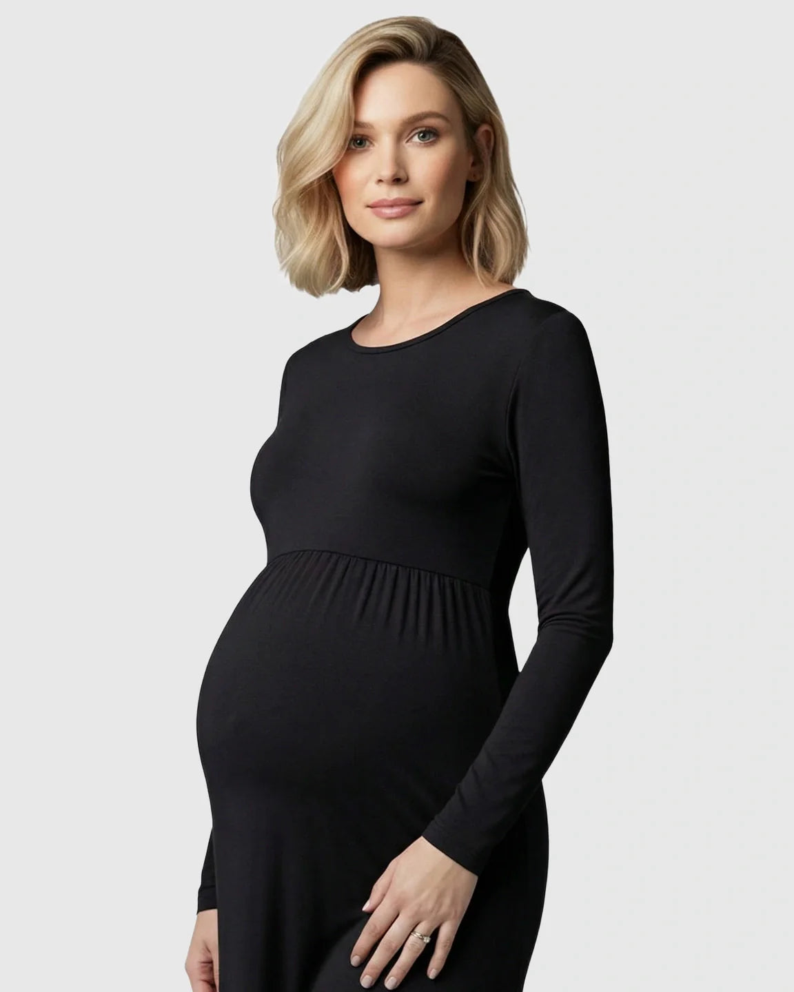 Bump Society – The Comfort Collection: Empire Waist Fitted Maternity Photoshoot Dress