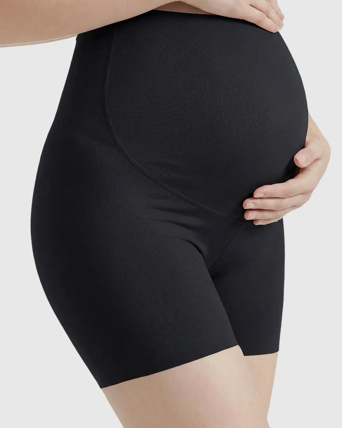 The Support Collection  High-Waist Belly Support Seamless Slim Fit Maternity Shorts