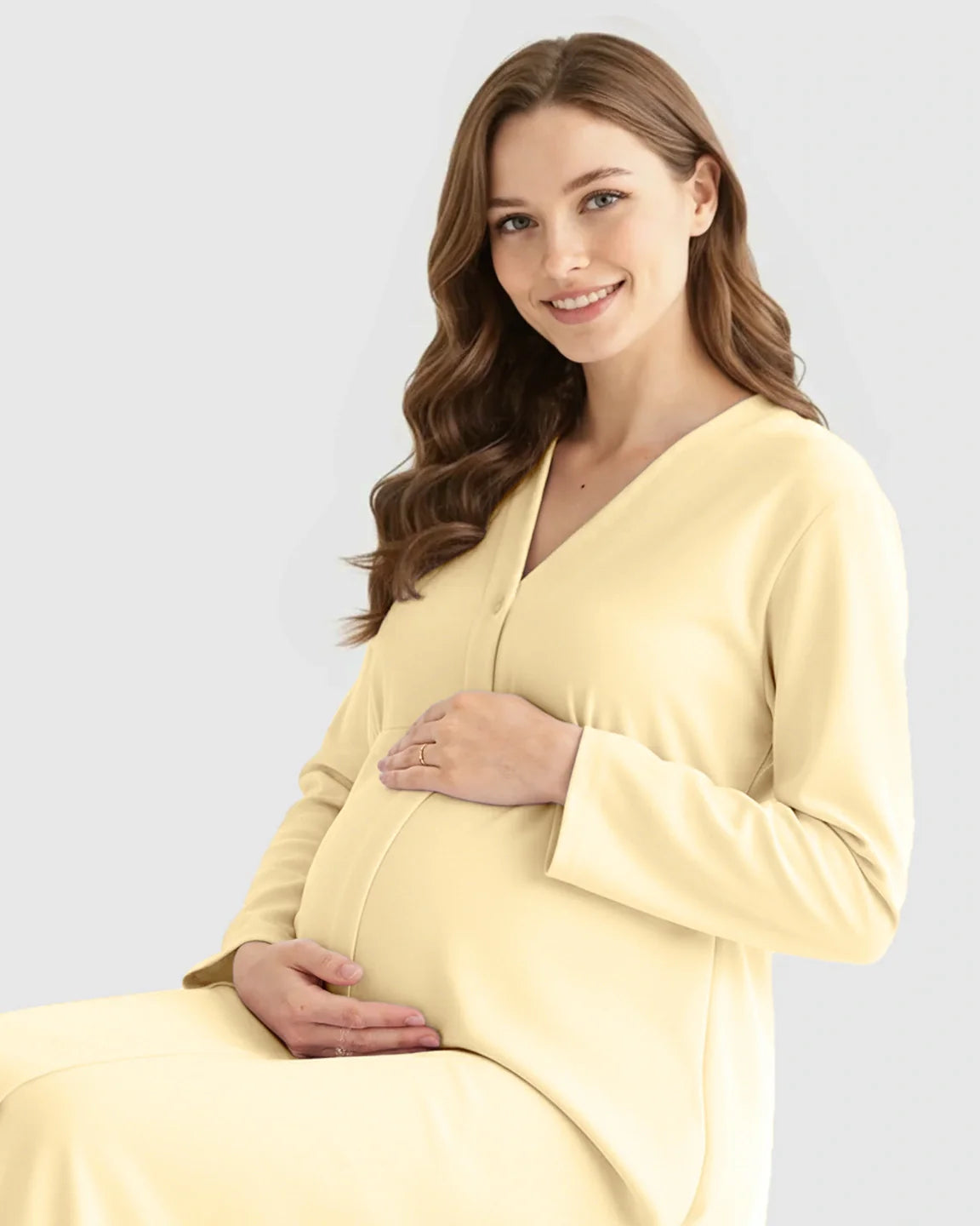 Bump Society – The Nursing Collection: Button Front Babydoll Nursing Dress