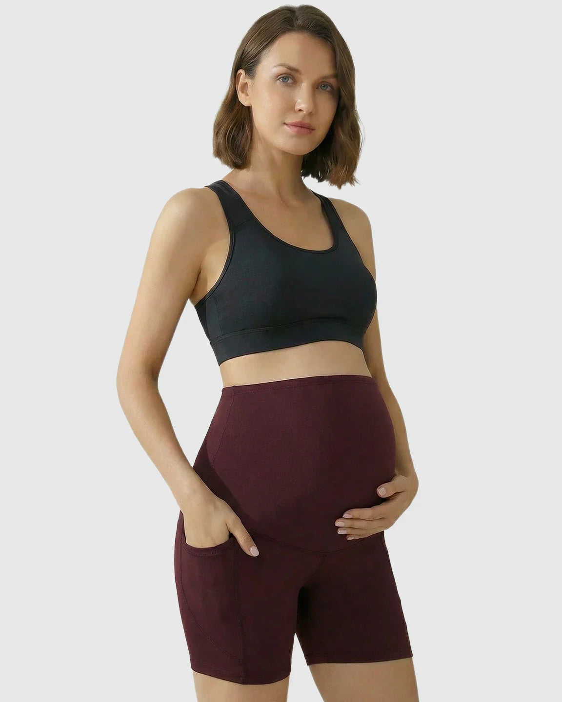 The Support Collection  High-Waist Supportive Maternity Shorts