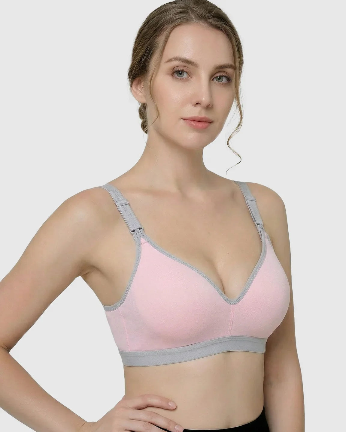 Bump Society – The Nursing Collection: Front-Open Cotton Nursing Bra