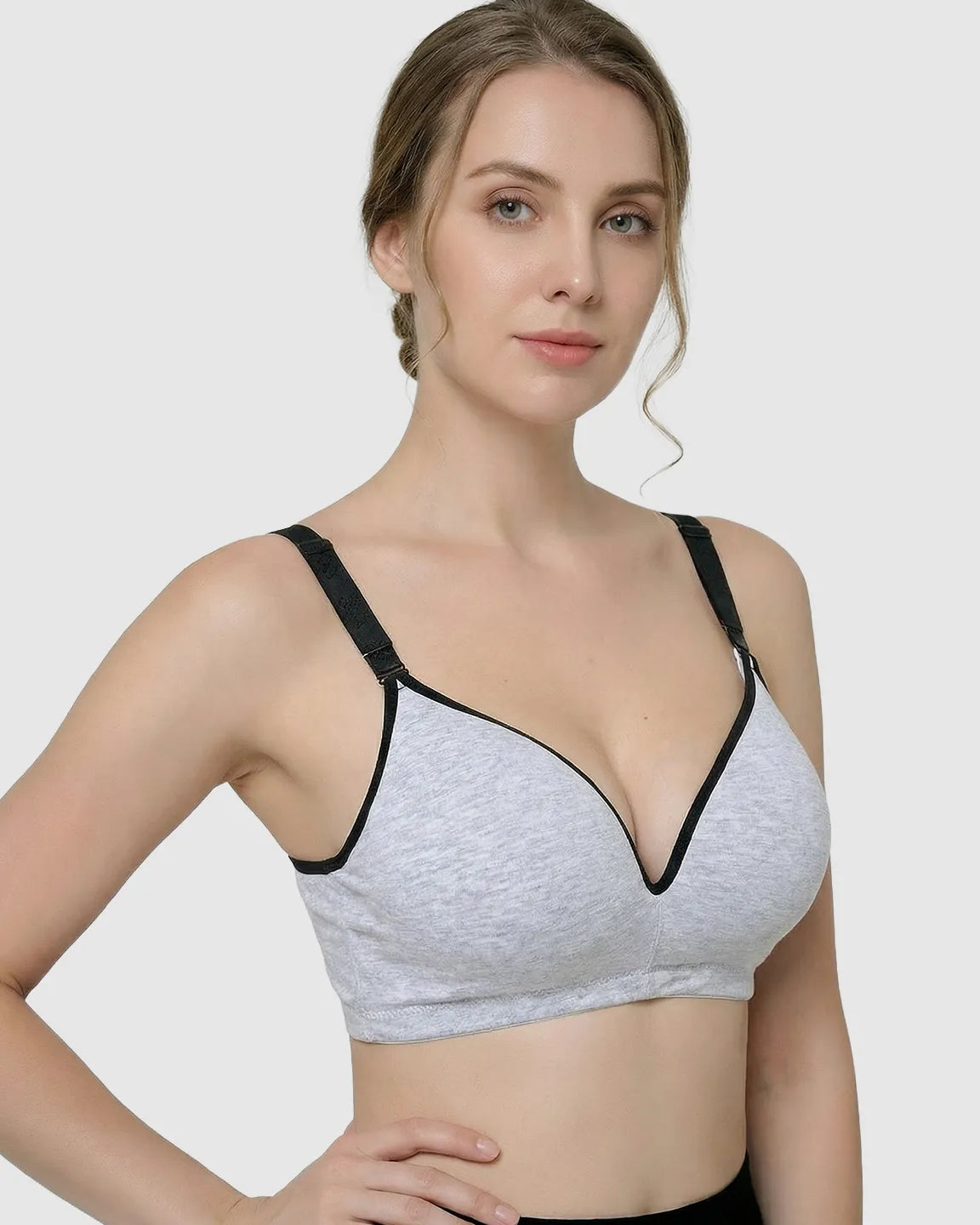 Bump Society – The Nursing Collection: Front-Open Cotton Nursing Bra
