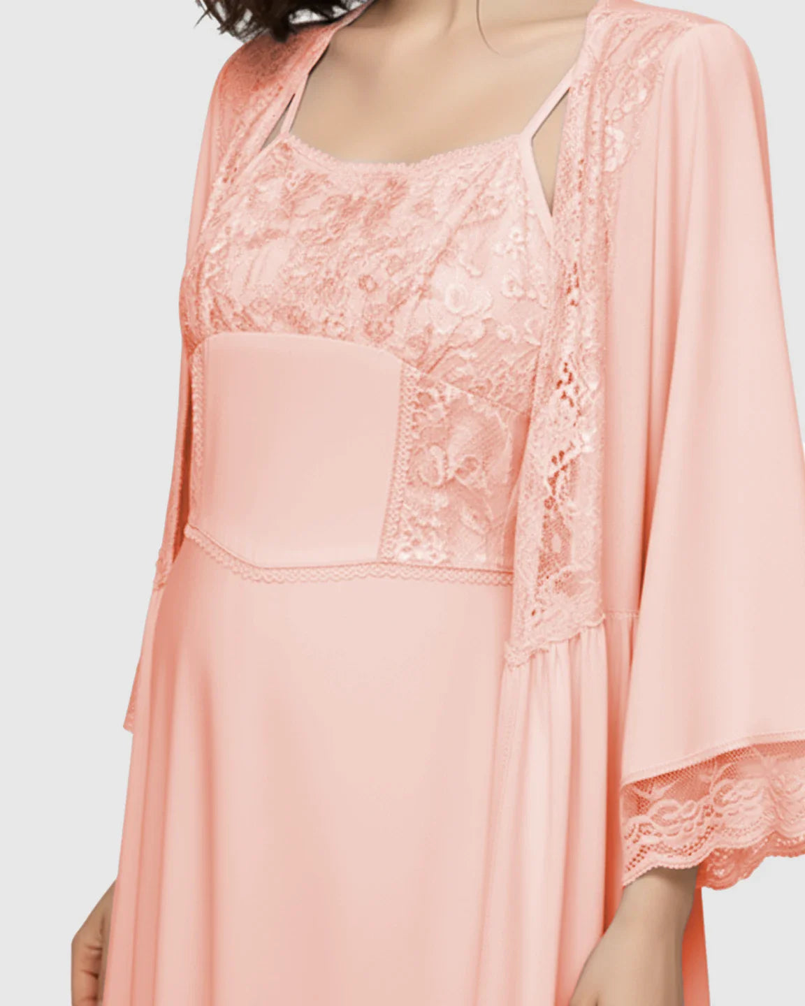 Bump Society – The Comfort Collection: Elegant Lace Loose Fit Maternity Loungewear Set