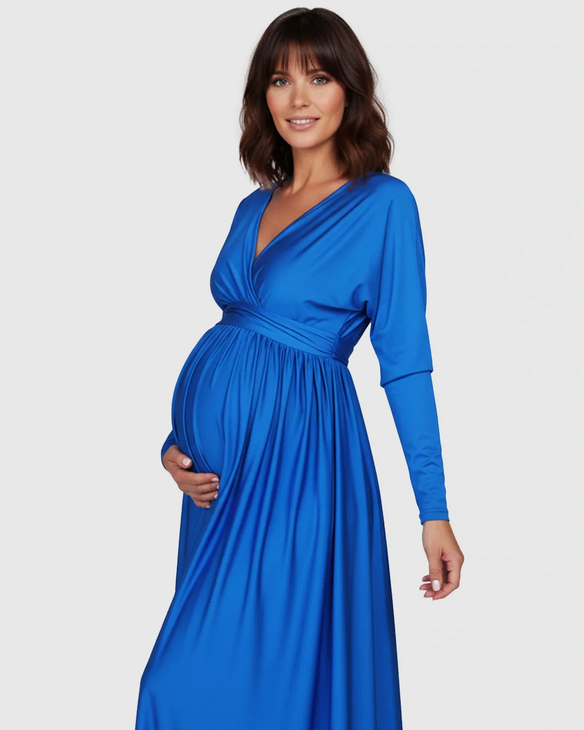 Bump Society – The Comfort Collection: Empire Waist Elegant Maternity Maxi Dress