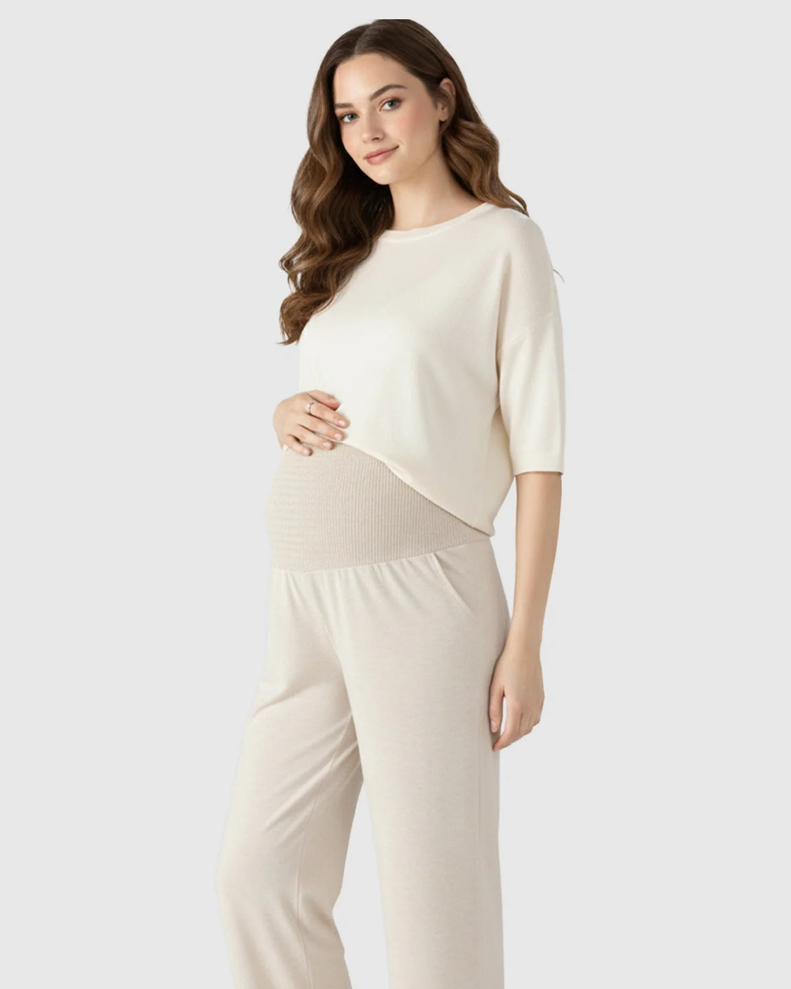 The Comfort Collection: Over The Belly Wide Leg Maternity Trouser