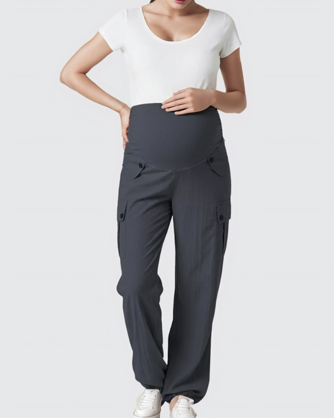 Bump Society – The Comfort Collection: Cooling Wide-Leg Cargo Maternity Pants