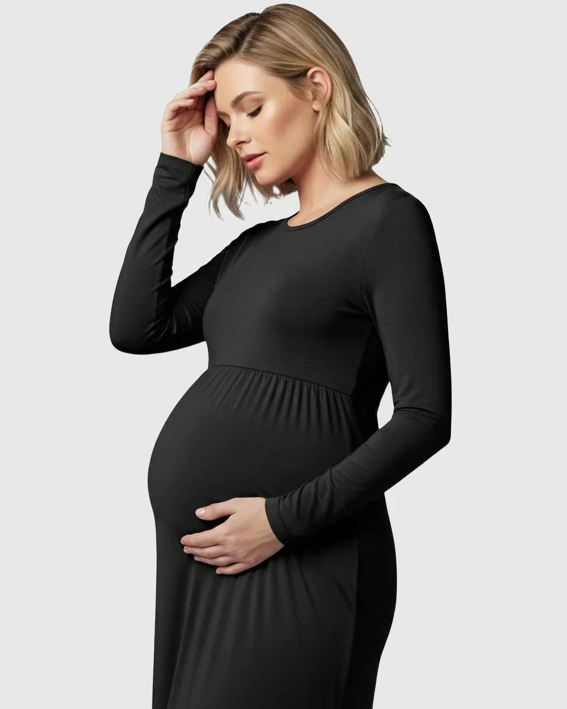 Bump Society – The Comfort Collection: Empire Waist Fitted Maternity Photoshoot Dress