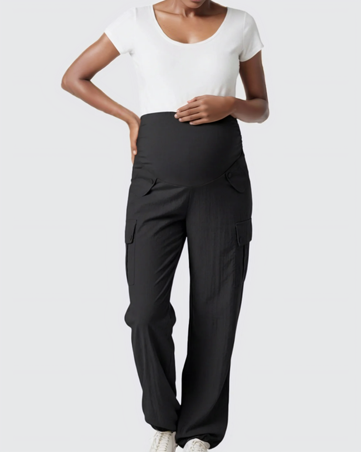 Bump Society – The Comfort Collection: Cooling Wide-Leg Cargo Maternity Pants