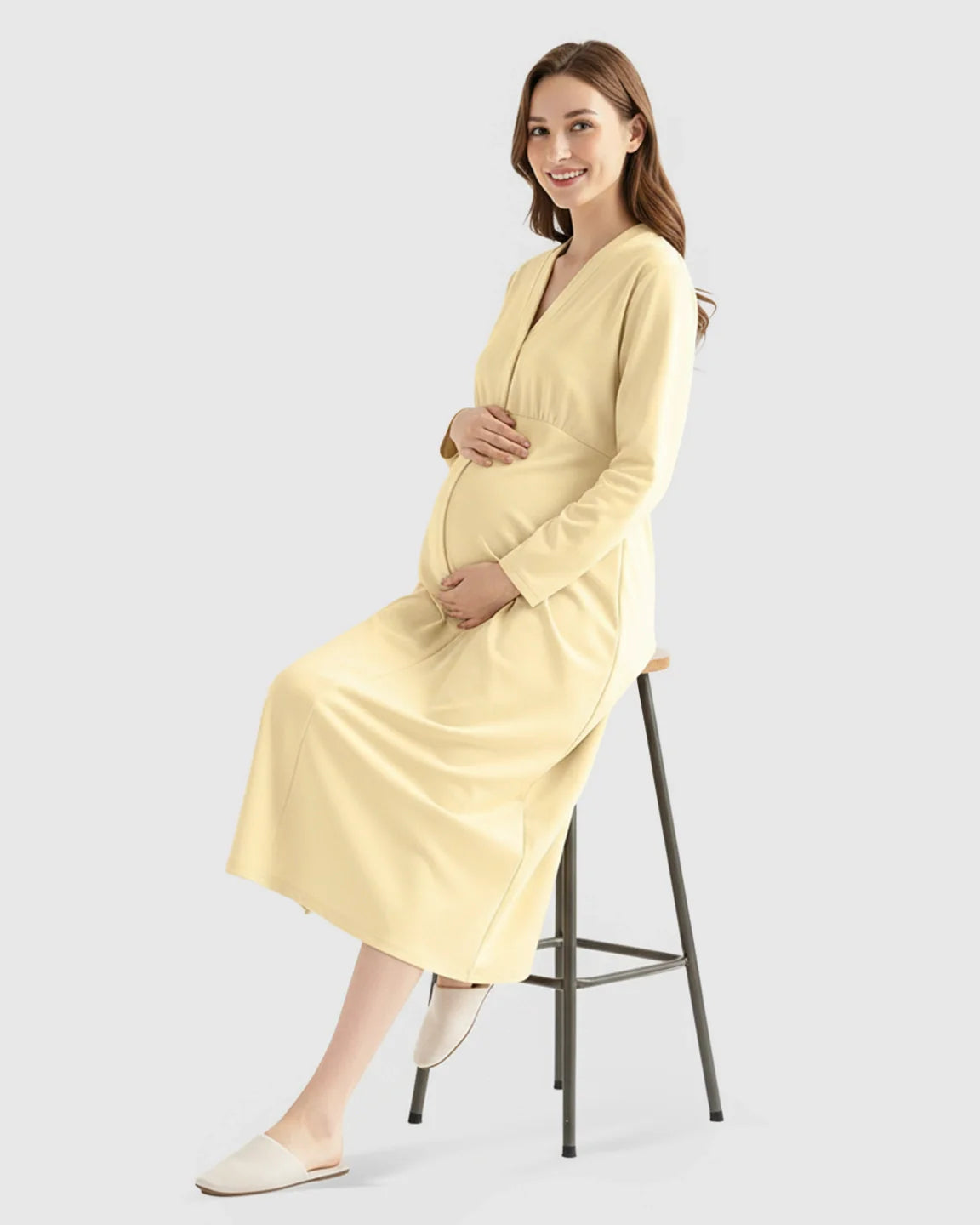 Bump Society – The Nursing Collection: Button Front Babydoll Nursing Dress