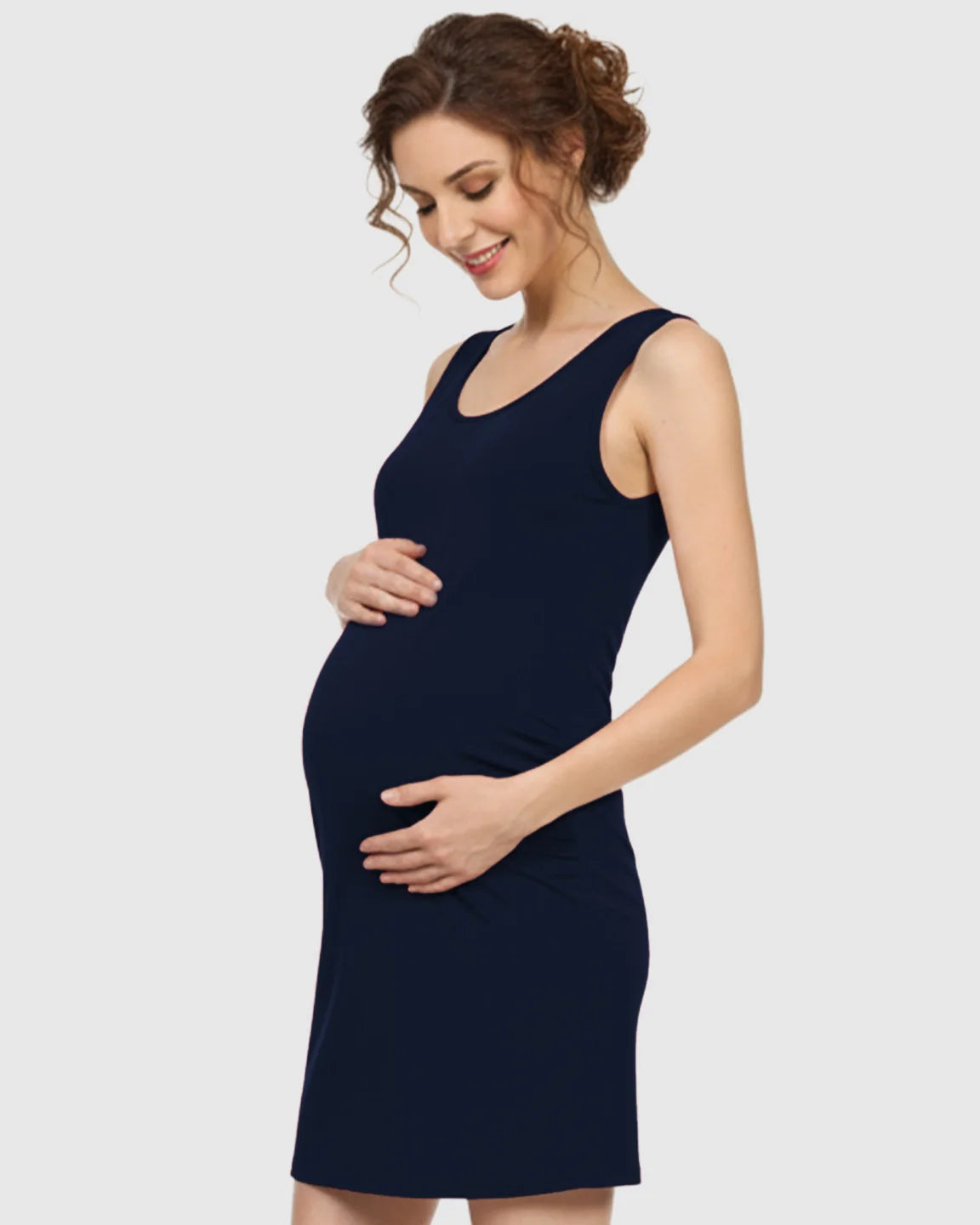 Bump Society – The Comfort Collection: Modal-Blend Tank Fitted Dress