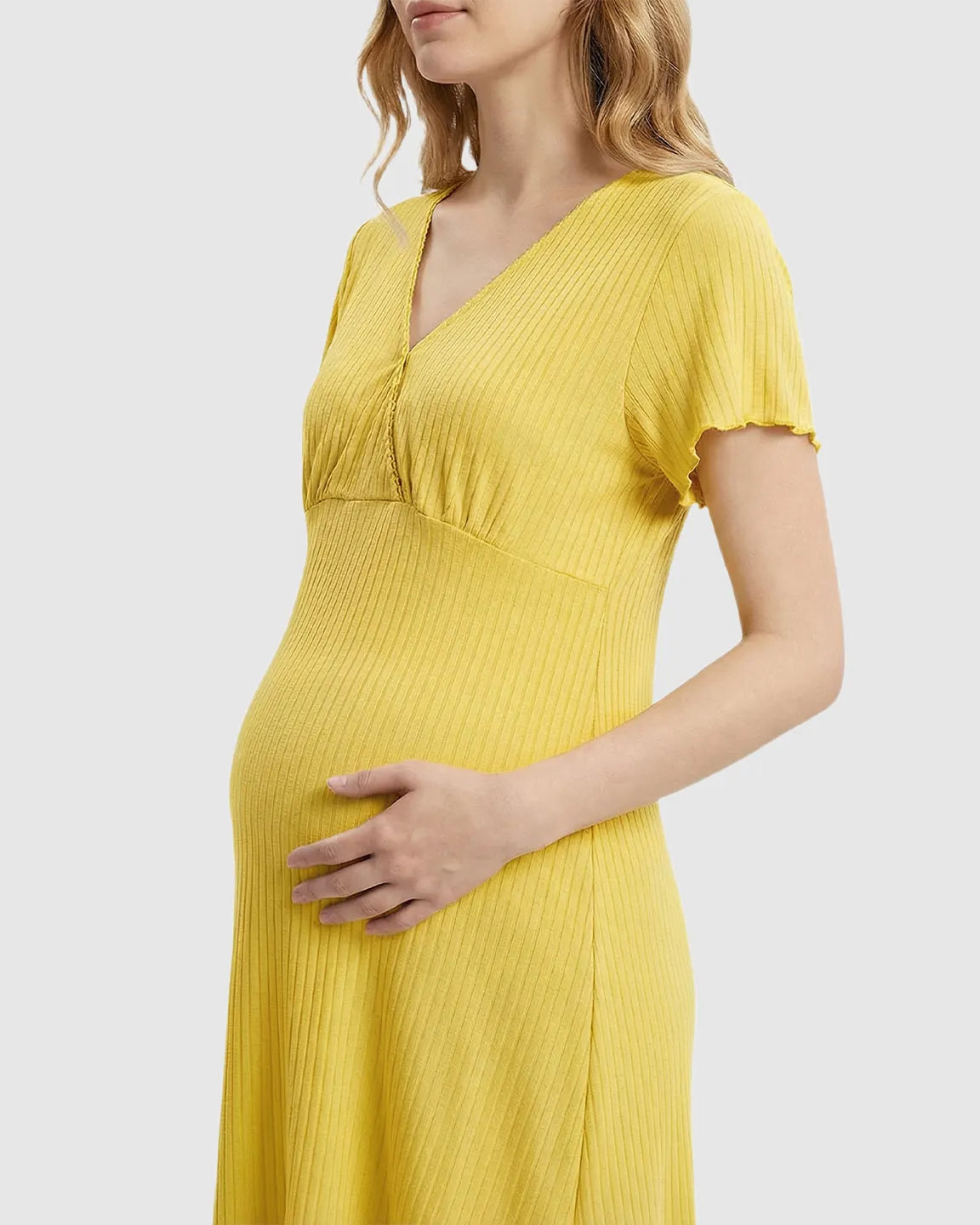 Bump Society – The Nursing Collection: Hidden Nursing Access K-Fashion Maternity Lounge Dress