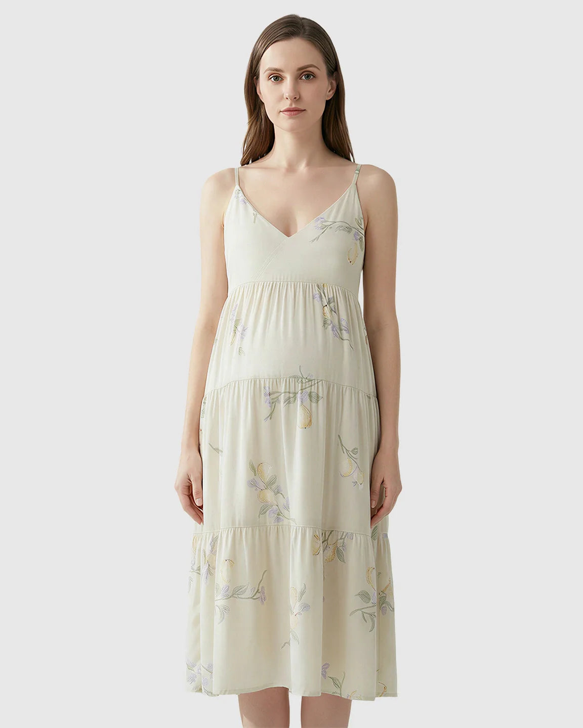 Bump Society – The Comfort Collection: Floral Print Empire Waist Maternity Nightdress