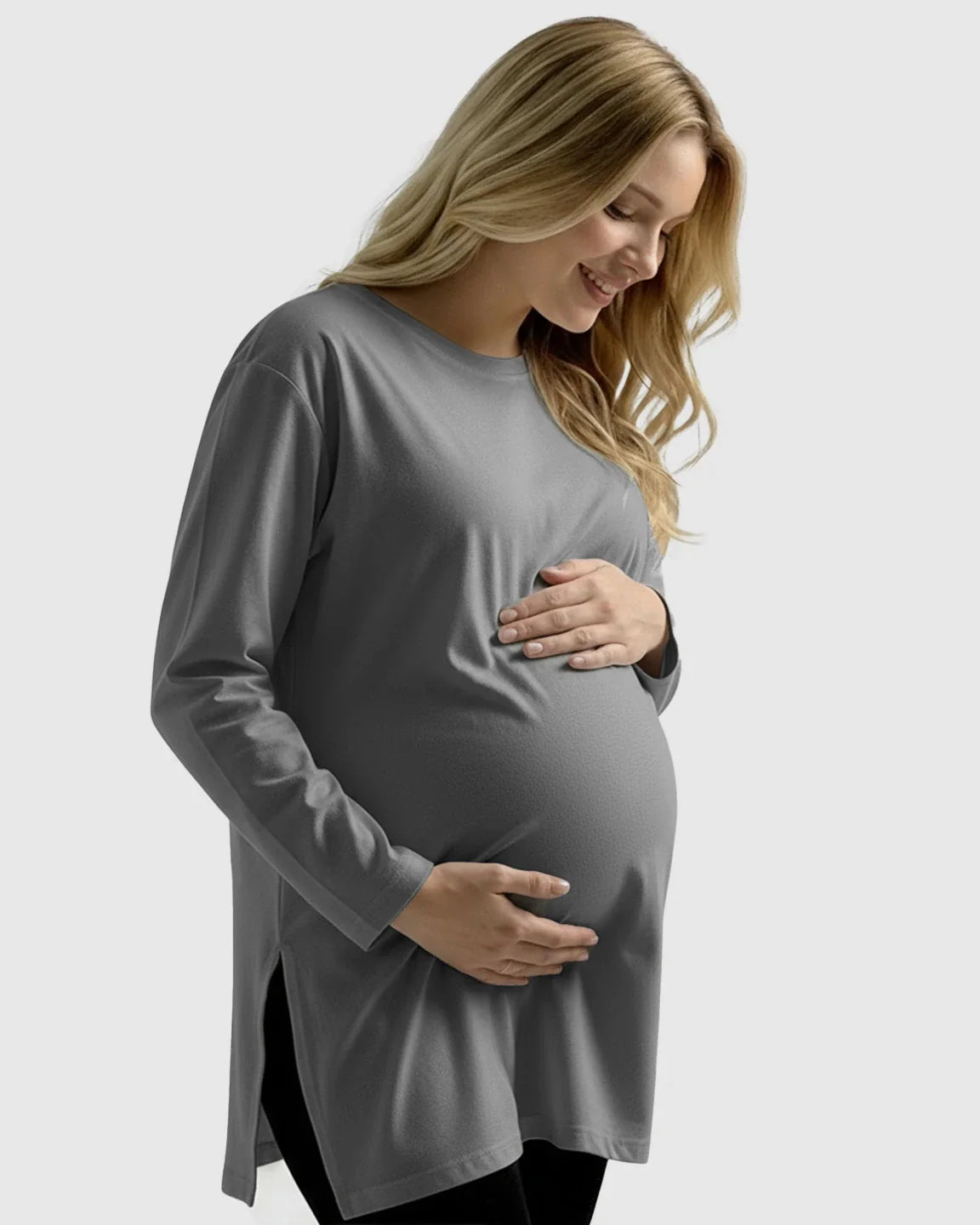 Bump Society – The Comfort Collection: Loose Fit Japanese Style Round Neck Maternity Top