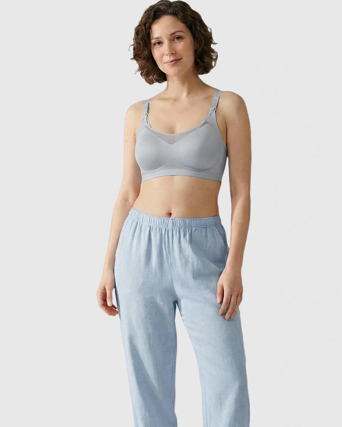 Bump Society – The Nursing Collection: Seamless Ice Silk Ultra-Thin Nursing Bra