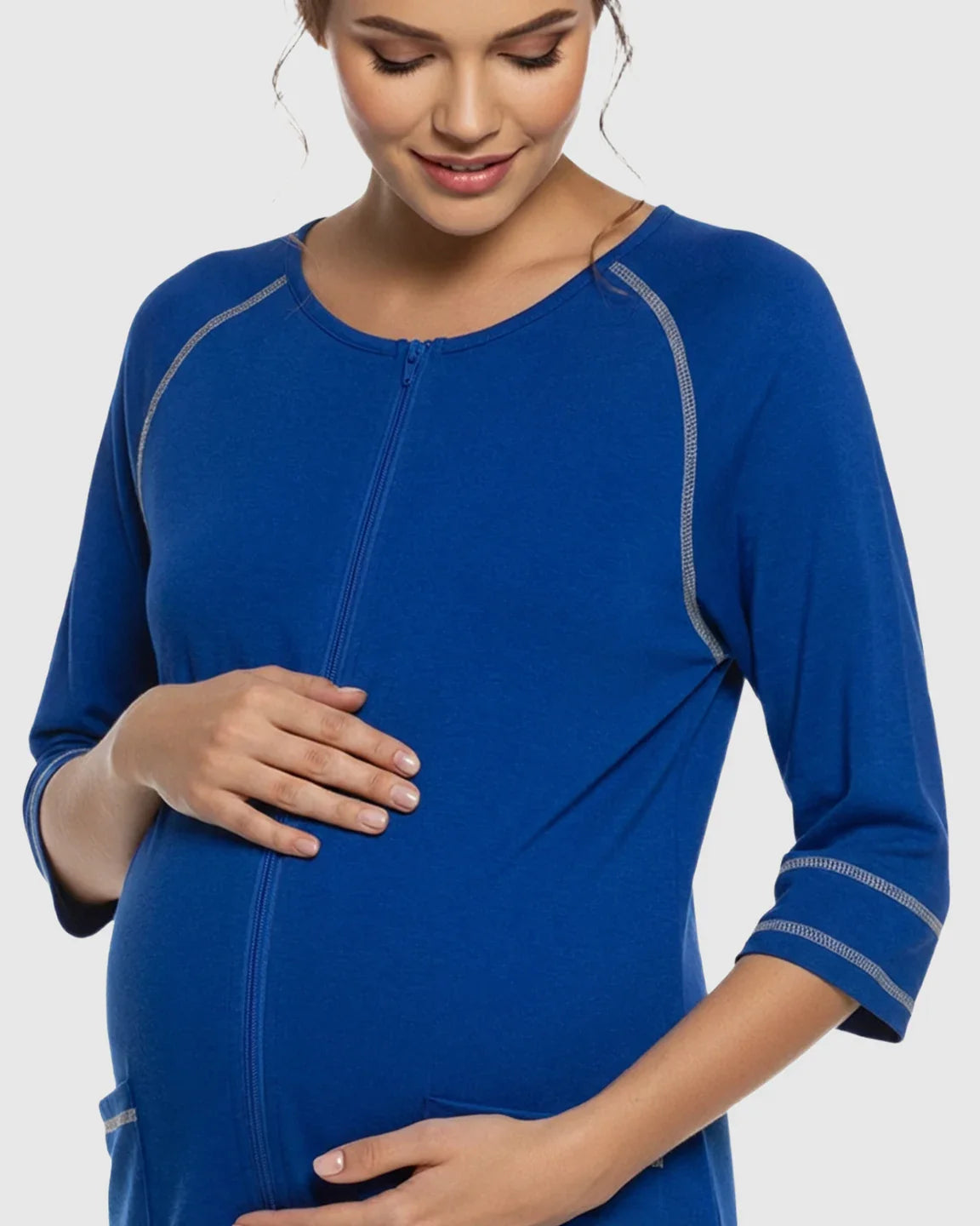 Bump Society – The Nursing Collection: Front Zipper Loose Fit Maternity Nursing Dress