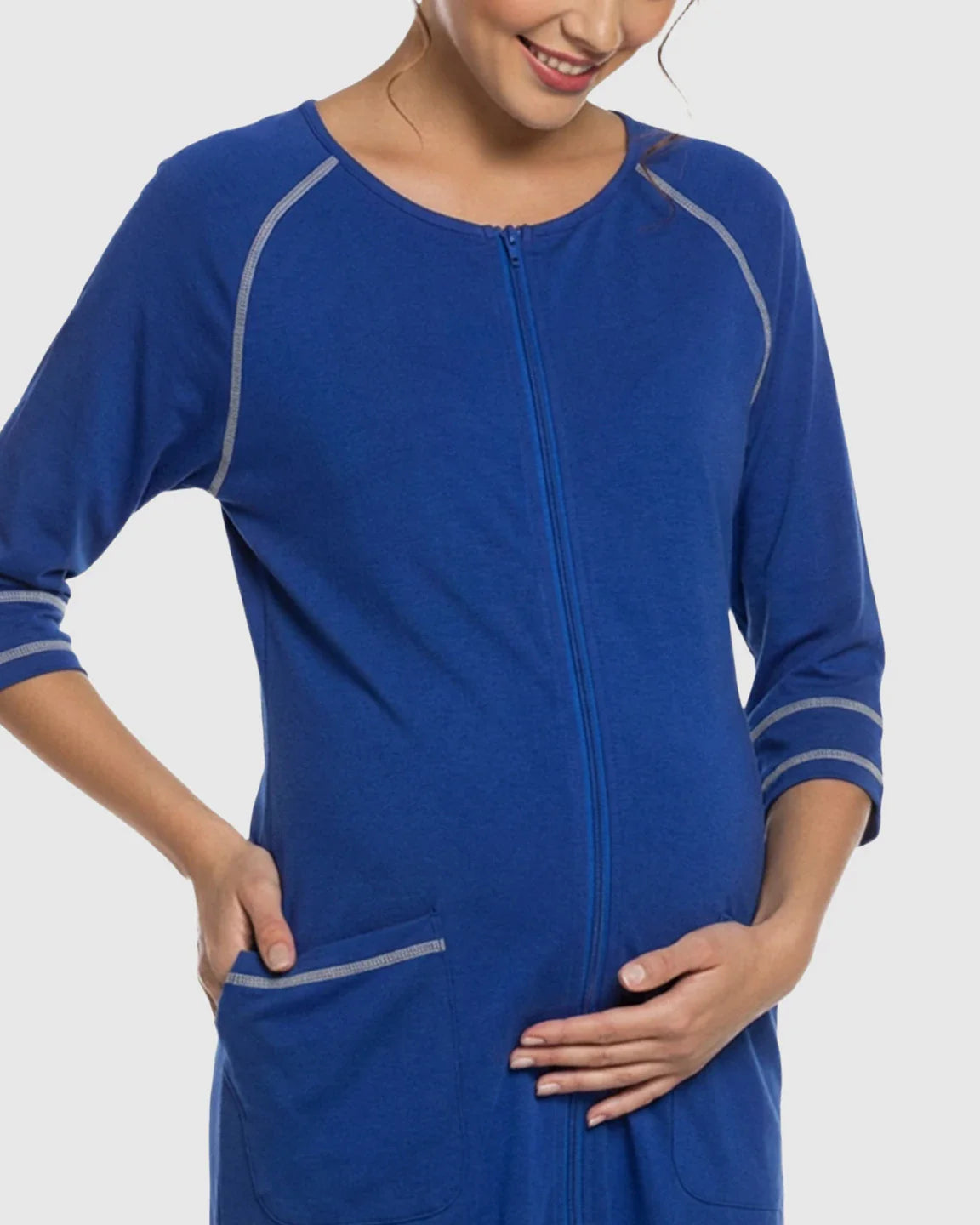 Bump Society – The Nursing Collection: Front Zipper Loose Fit Maternity Nursing Dress