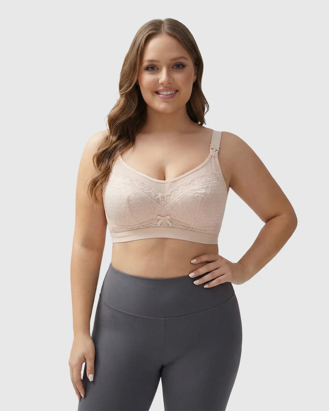 Bump Society – The Nursing Collection: Clip-Down Lace Nursing Bra