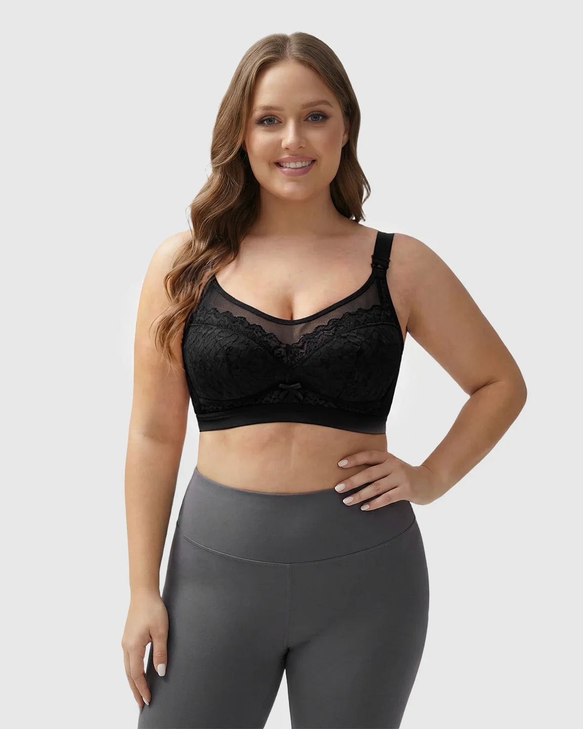 Bump Society – The Nursing Collection: Clip-Down Lace Nursing Bra