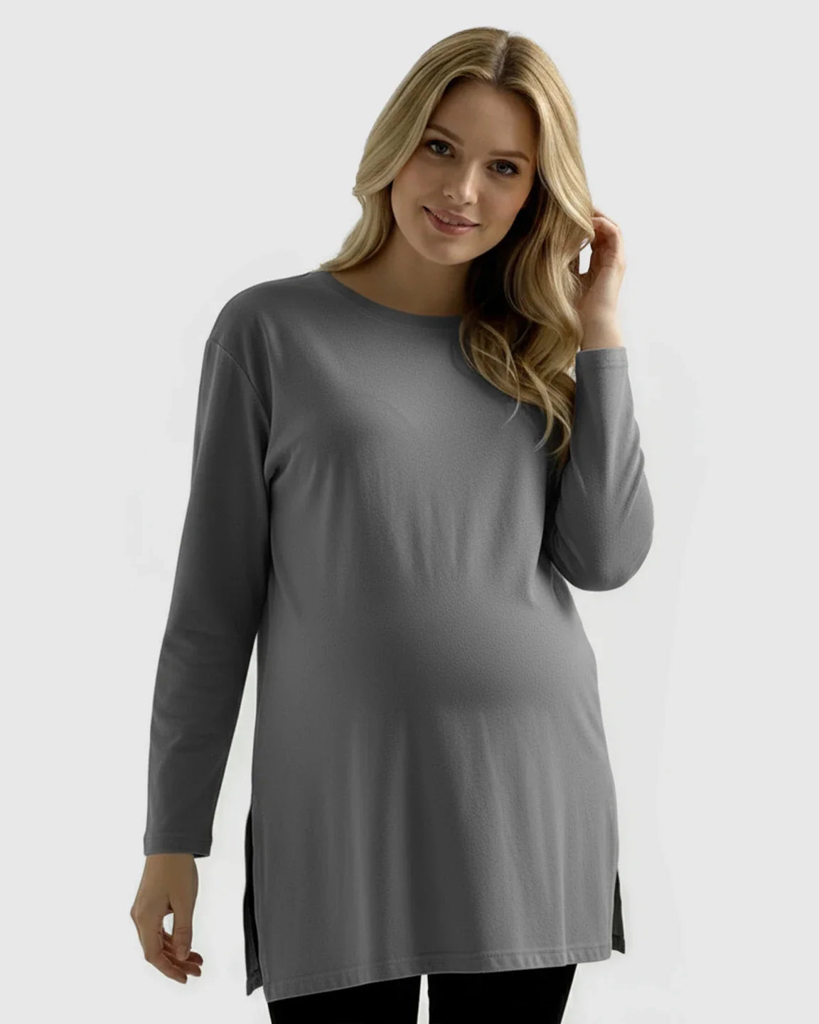 Bump Society – The Comfort Collection: Loose Fit Japanese Style Round Neck Maternity Top