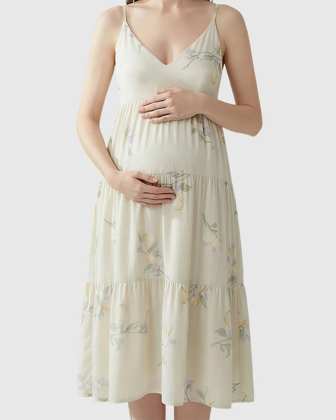 Bump Society – The Comfort Collection: Floral Print Empire Waist Maternity Nightdress