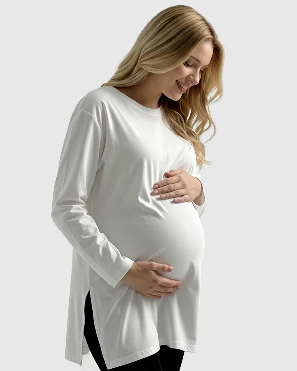 Bump Society – The Comfort Collection: Loose Fit Japanese Style Round Neck Maternity Top