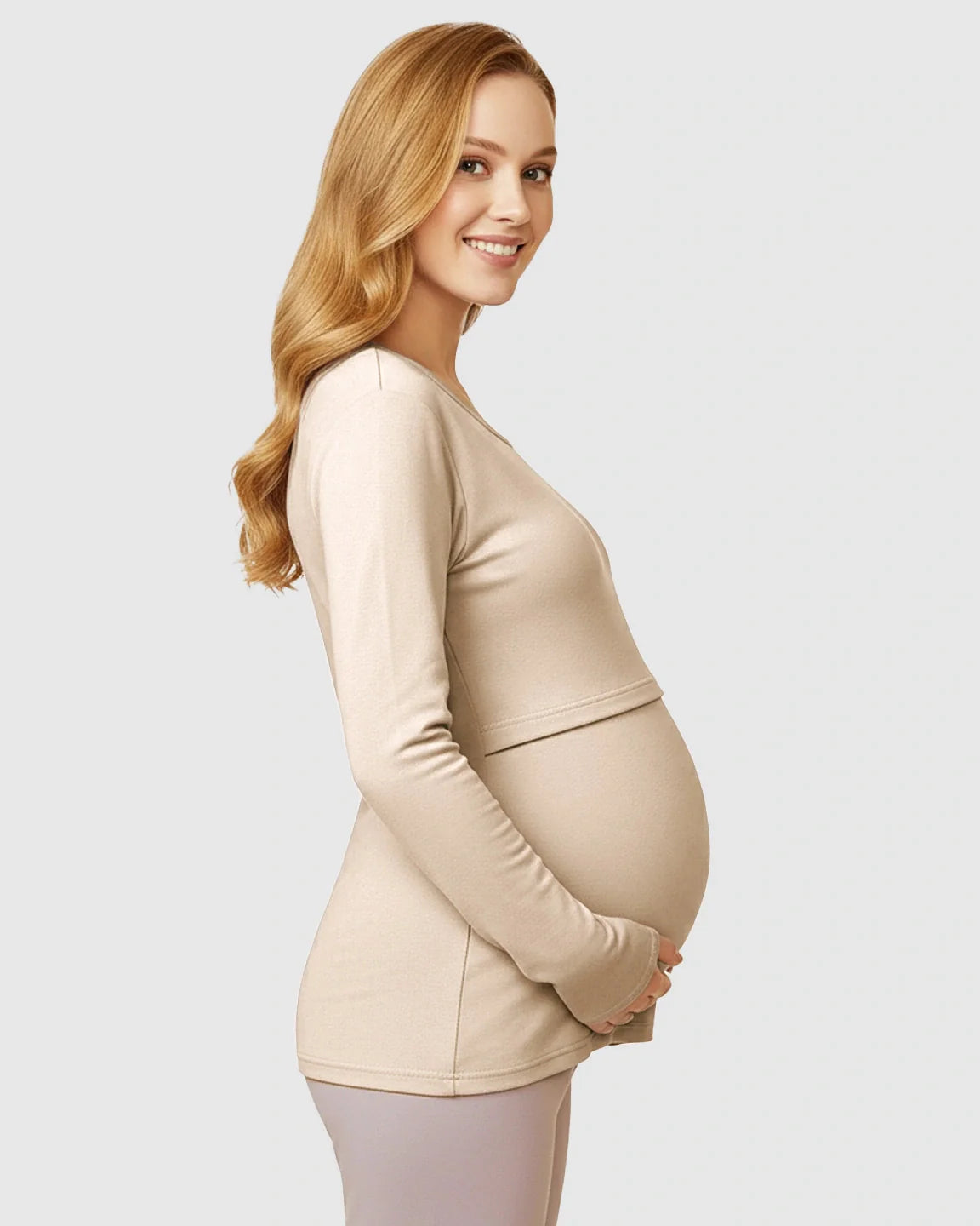 Bump Society – The Nursing Collection: Nursing Access Long Sleeve Thermal Pajama Set