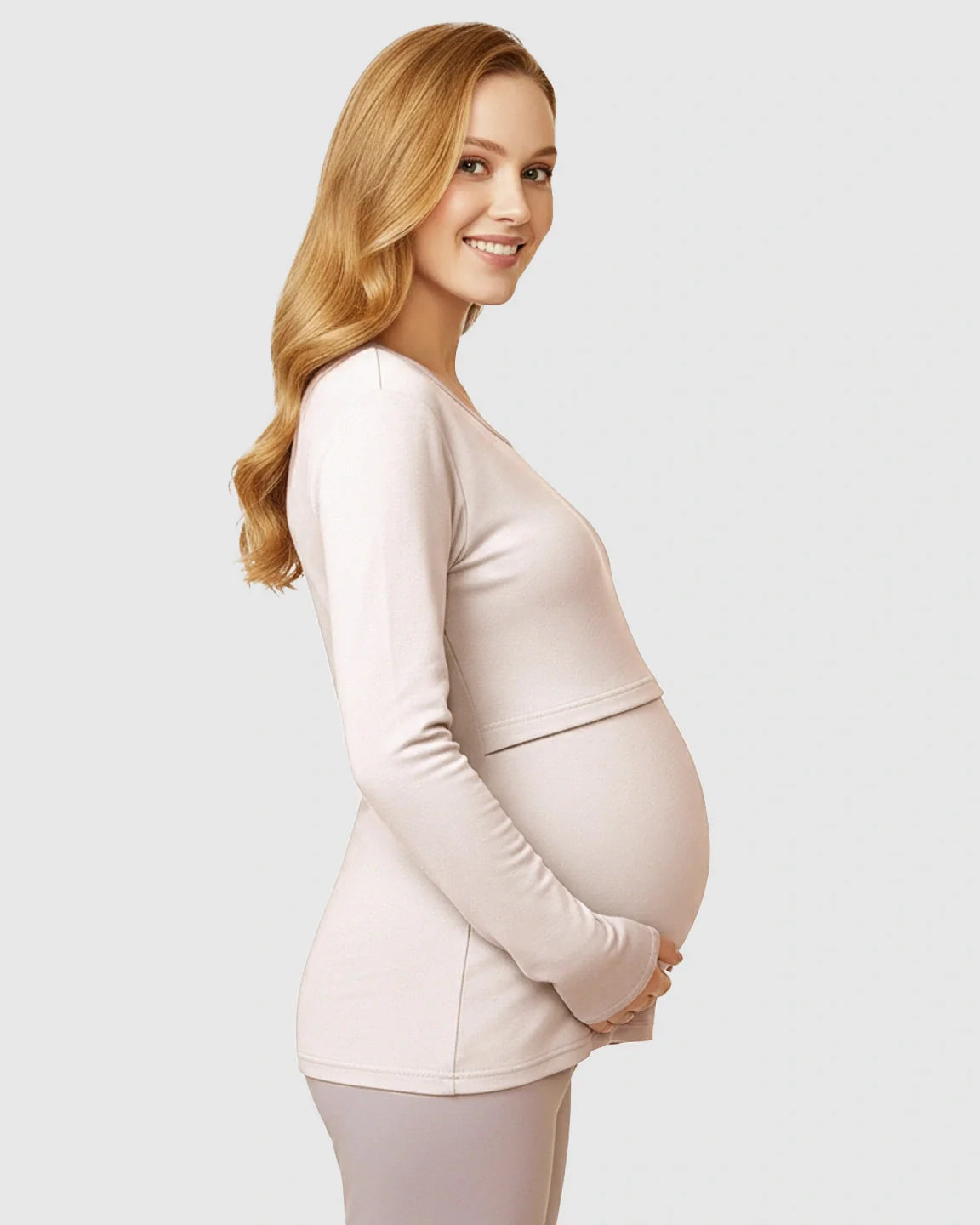 Bump Society – The Nursing Collection: Nursing Access Long Sleeve Thermal Pajama Set