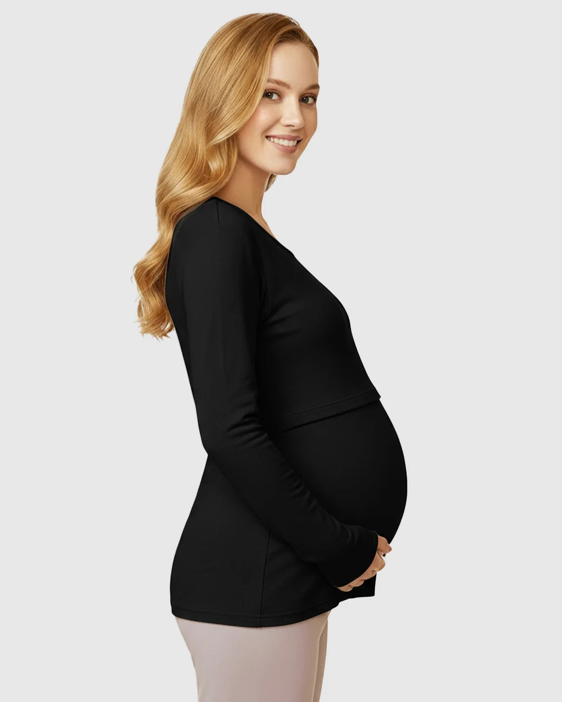 Bump Society – The Nursing Collection: Nursing Access Long Sleeve Thermal Pajama Set