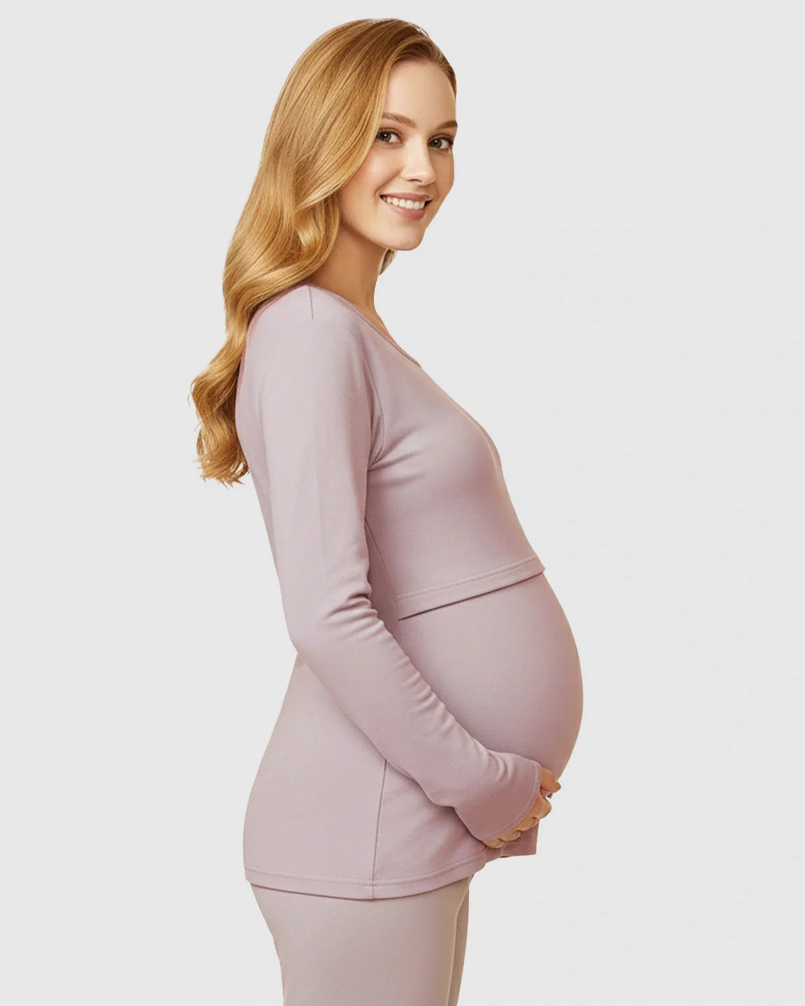 Bump Society – The Nursing Collection: Nursing Access Long Sleeve Thermal Pajama Set