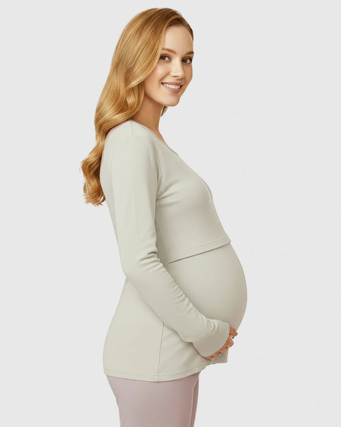 Bump Society – The Nursing Collection: Nursing Access Long Sleeve Thermal Pajama Set