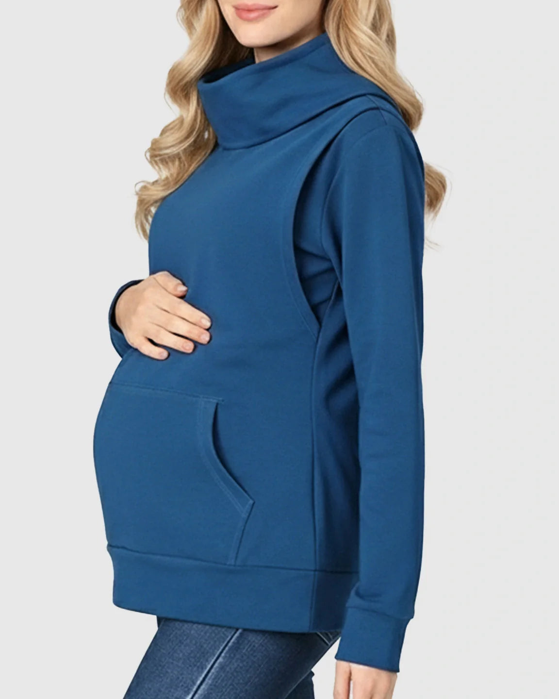 The Nursing Collection: High Cowl Neck Stylish Maternity Nursing Top