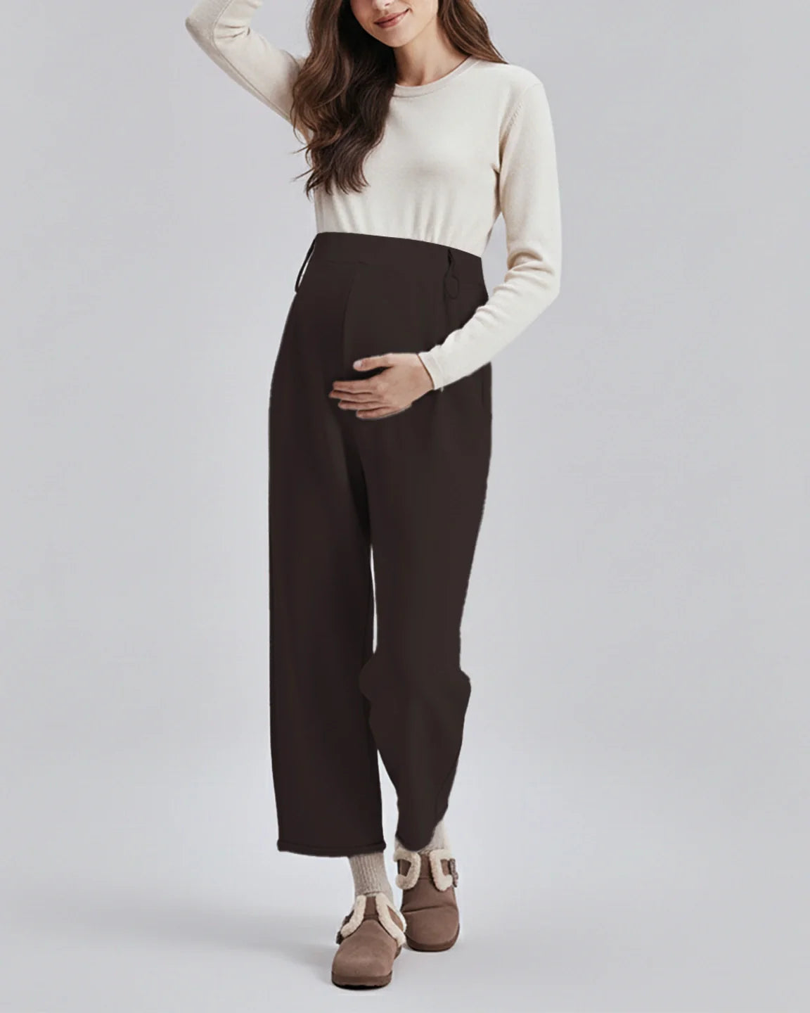 Bump Society – The Comfort Collection: Drawstring Straight Leg Maternity Pants
