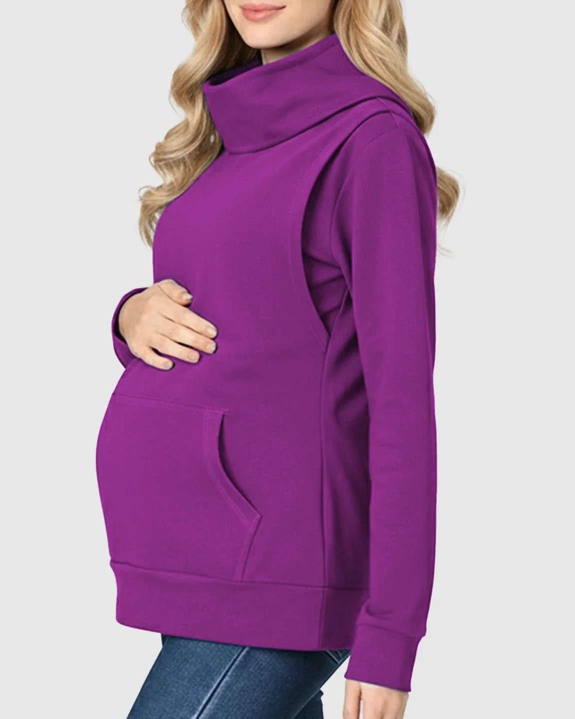The Nursing Collection: High Cowl Neck Stylish Maternity Nursing Top