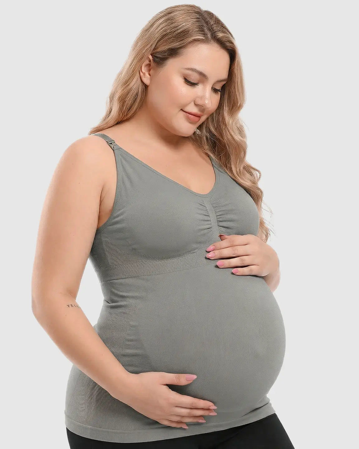 Bump Society – The Nursing Collection: Front-Opening Clasp Camisole-Style Maternity Nursing Top
