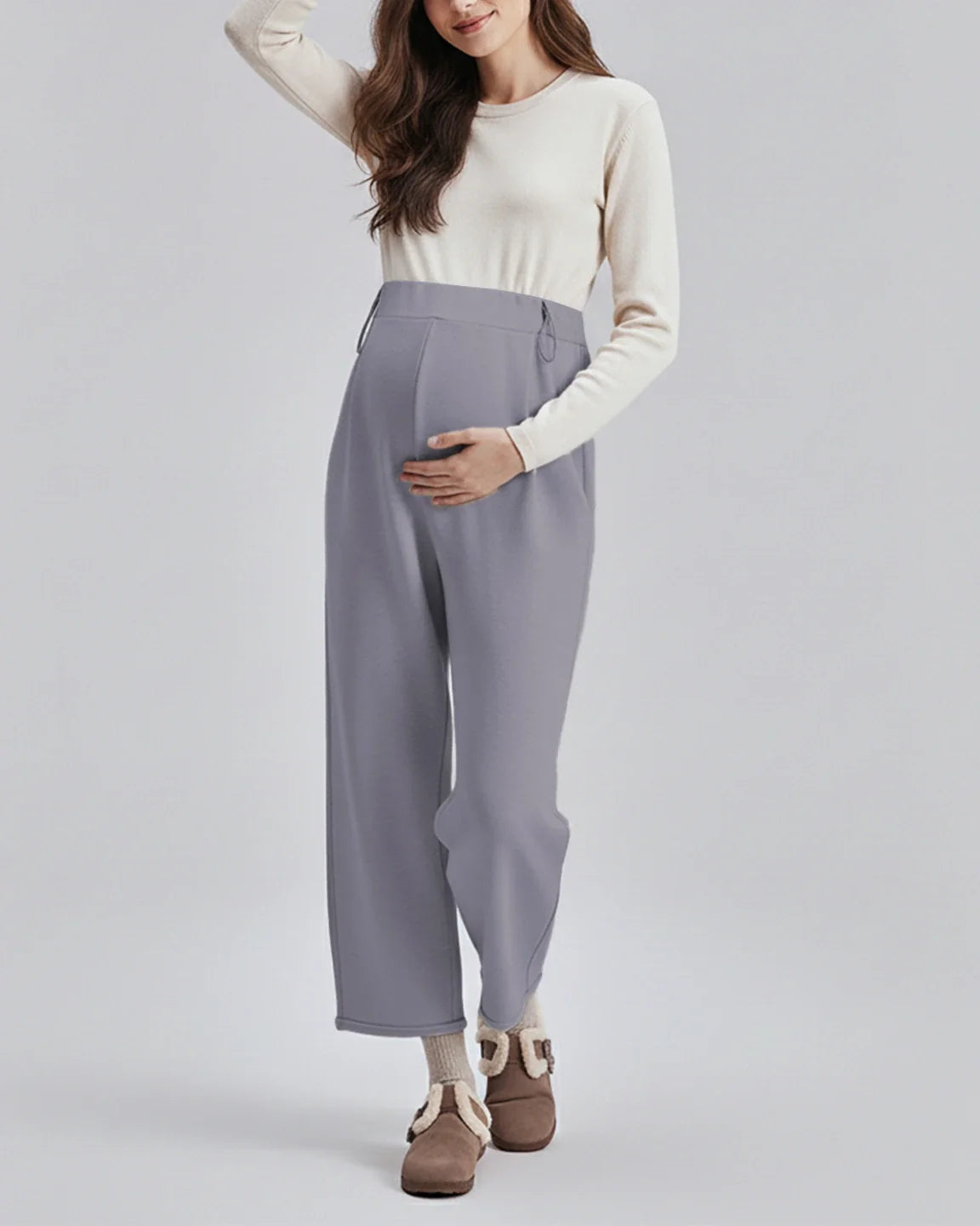 Bump Society – The Comfort Collection: Drawstring Straight Leg Maternity Pants